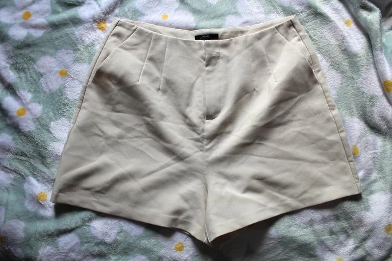 Short beige taille haute Kiabi